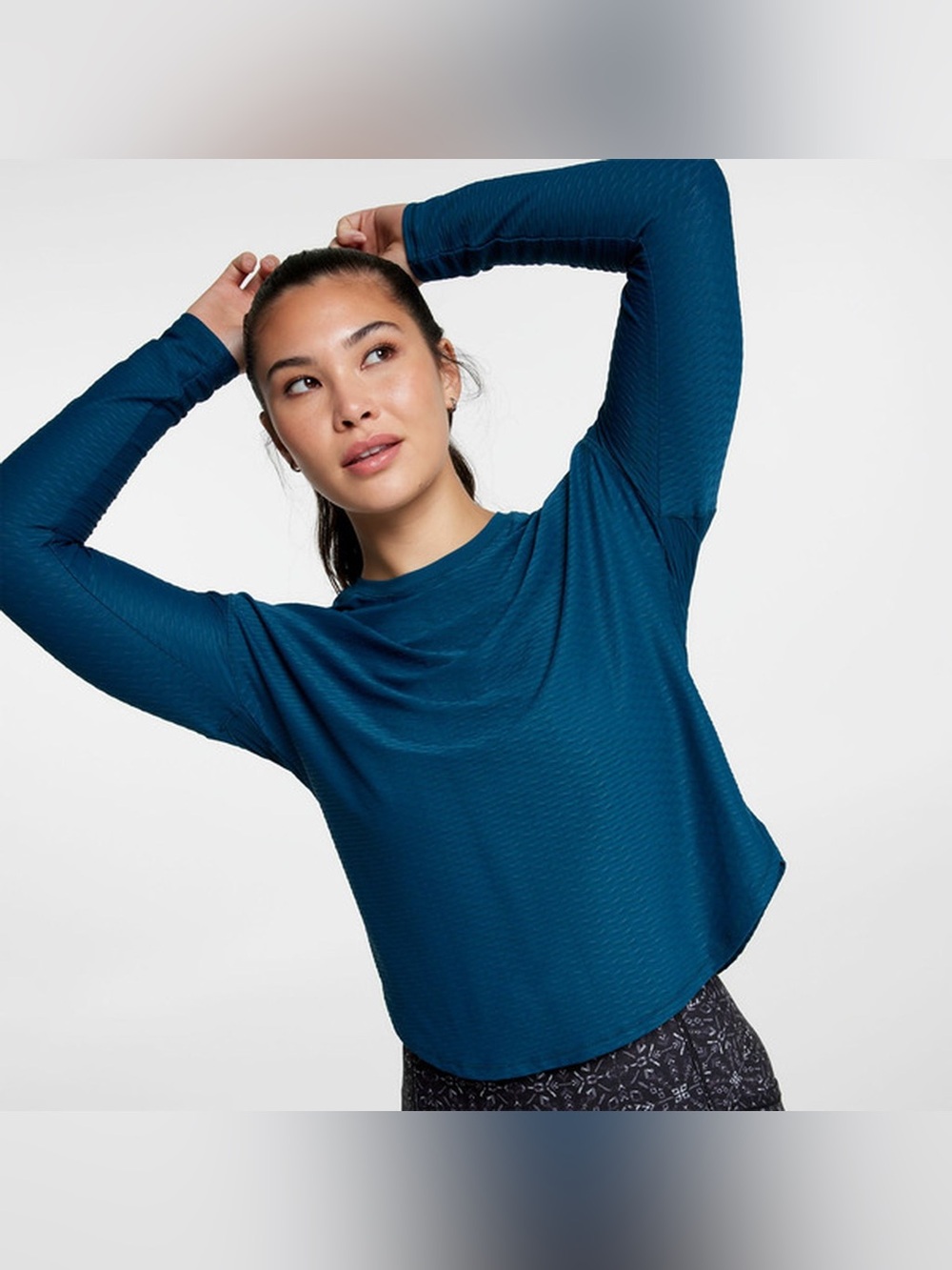 Calia Renew Shirt Teal Long Sleeve Athletic Top Large